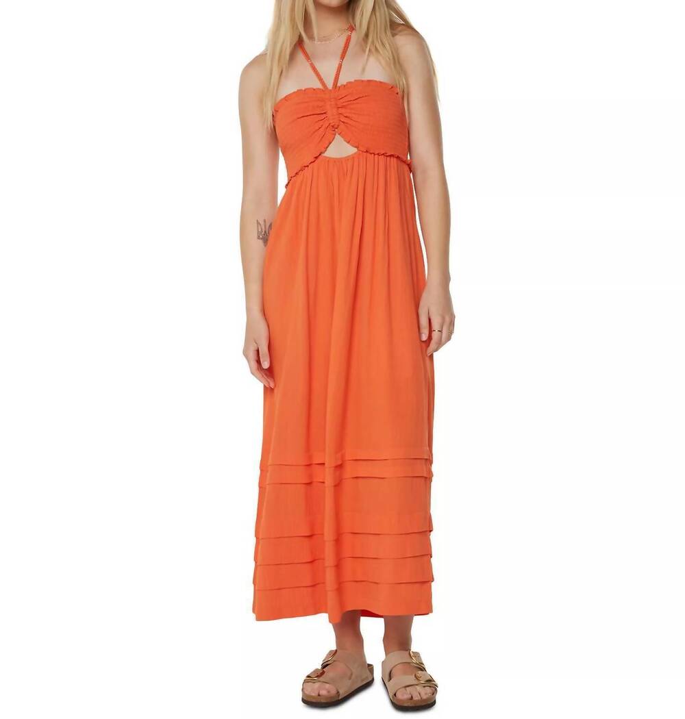 NEW ROXY saltwater sweetness maxi dress in orange